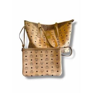 MCM Liz Shopper Bag - Reversible (Visetos Tan)